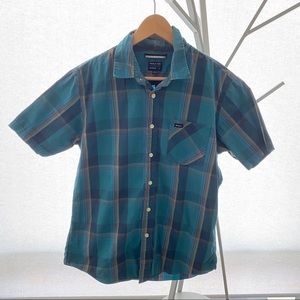 RVCA Men's Plaid Button Down Shirt in Small